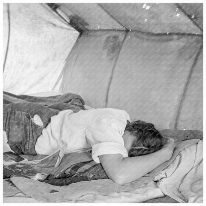 Migrant Workers Break in Pea Picker Tent California 1939 - Available at KNOWOL