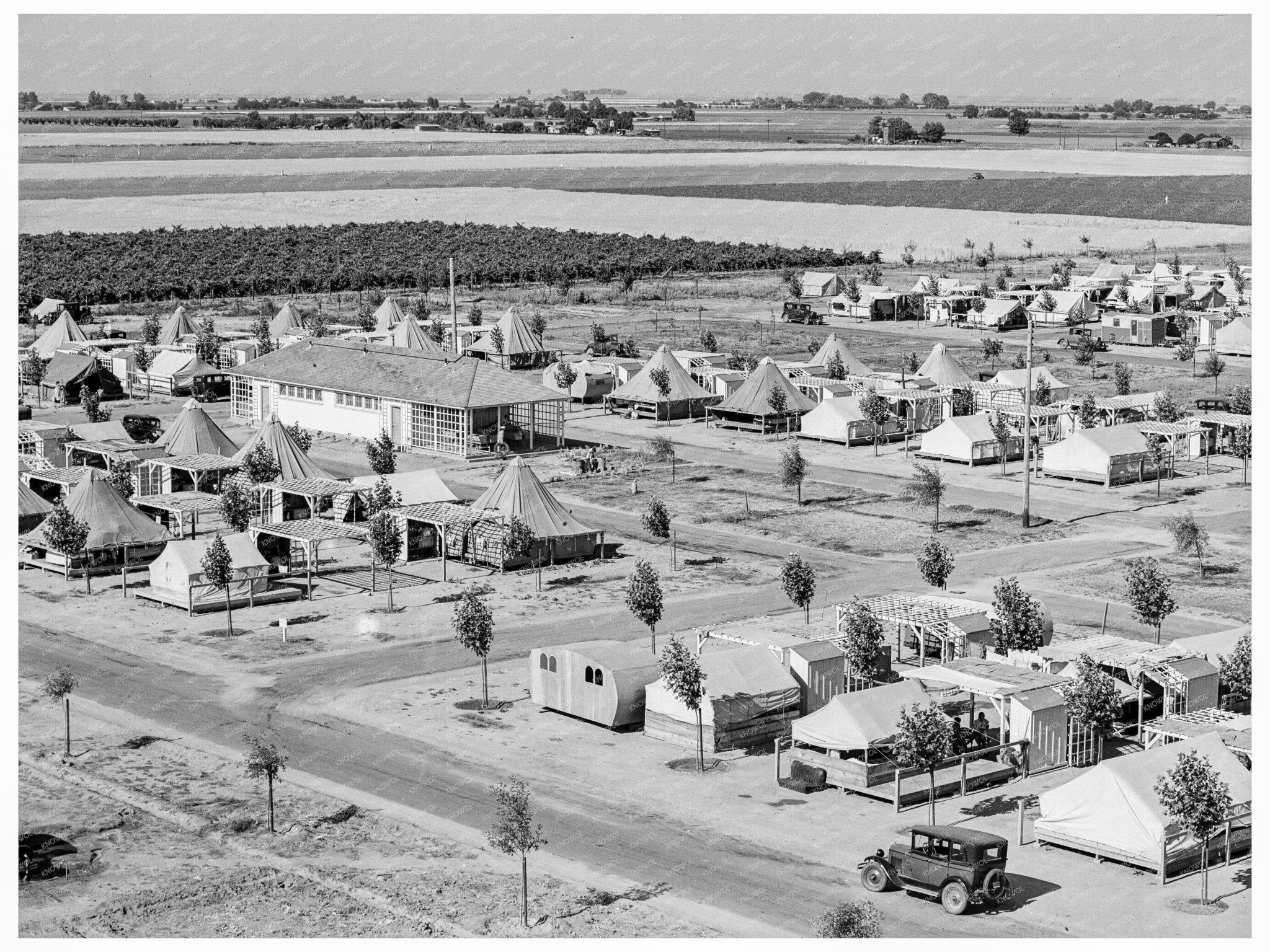 Migrant Workers Camp Shafter California June 1938 - Available at KNOWOL