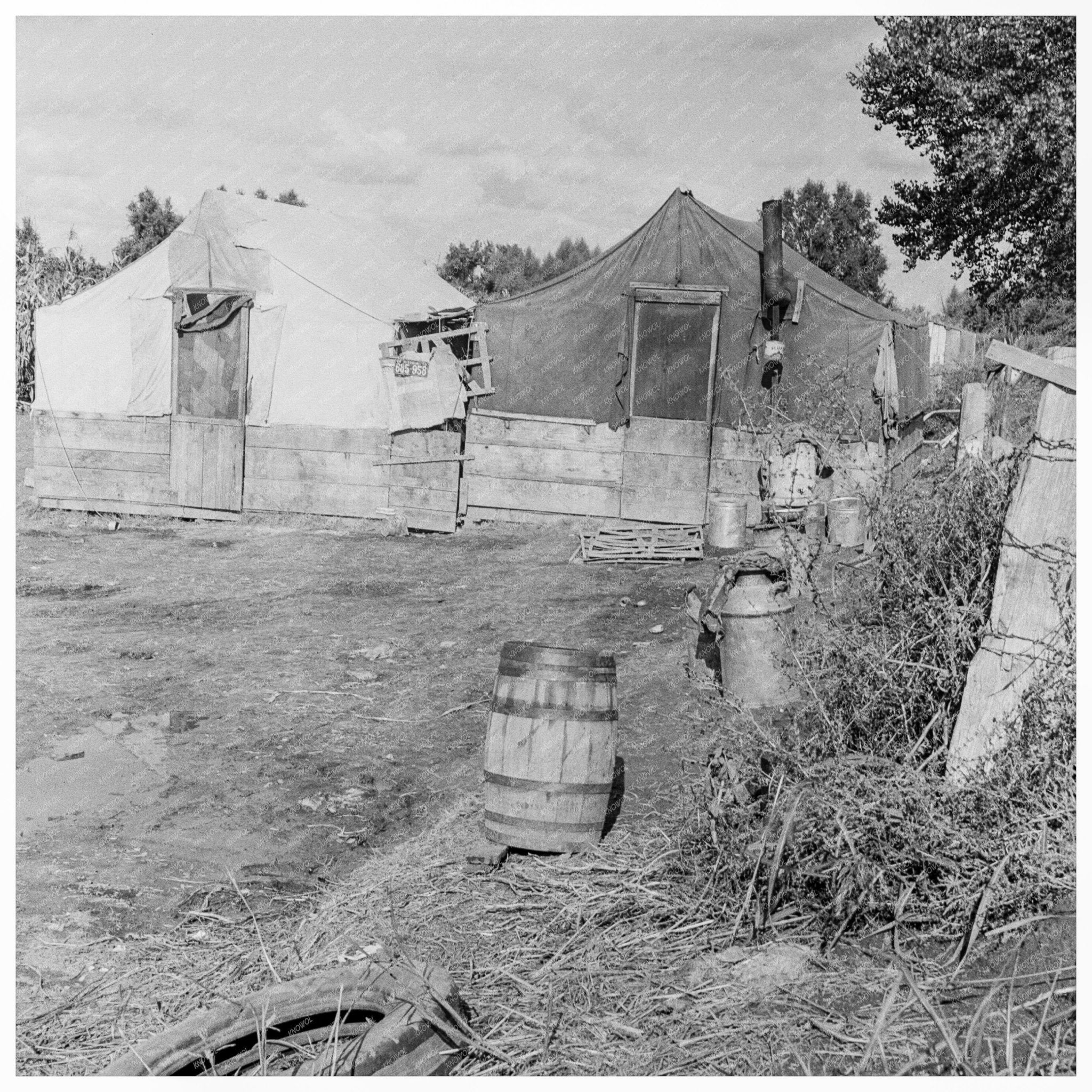 Migrant Workers Living Conditions Tulare County 1938 - Available at KNOWOL