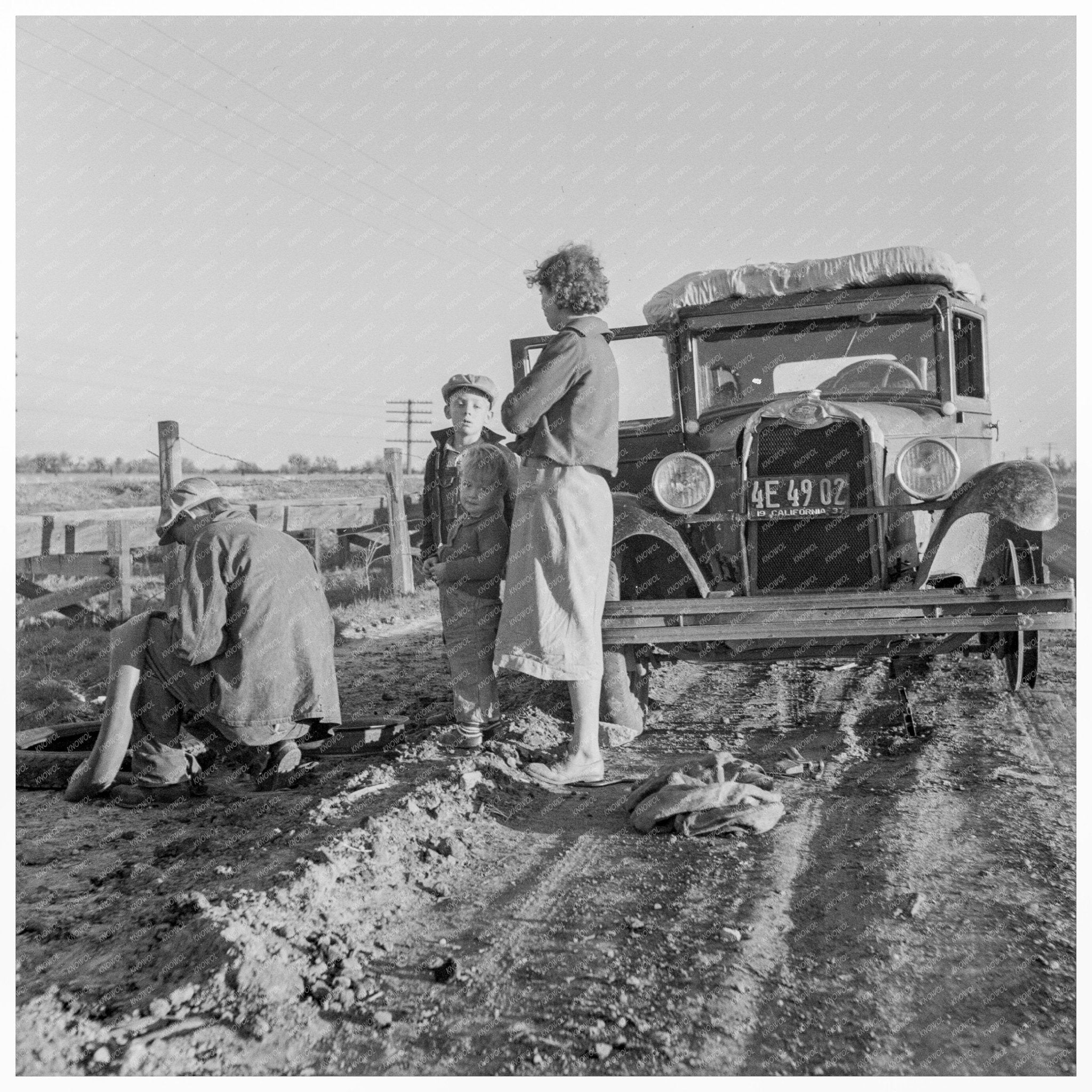 Migratory Agricultural Worker Family March 1937 California - Available at KNOWOL