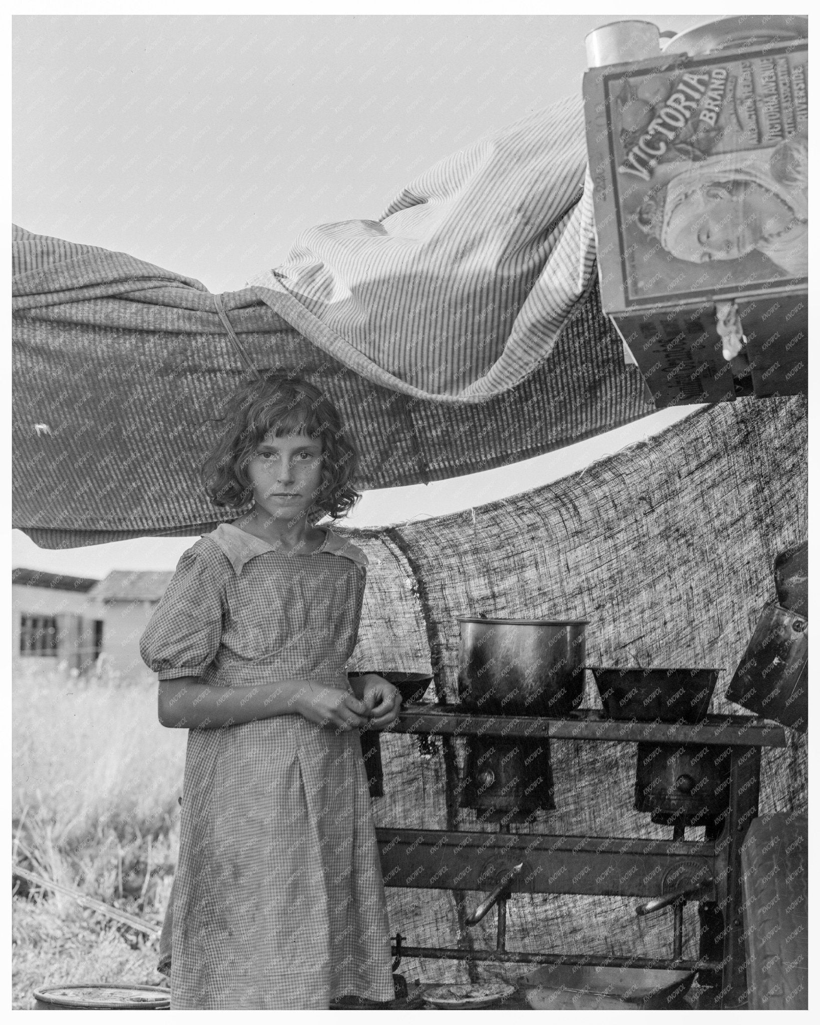 Migratory Child in Bean Pickers Camp West Stayton Oregon August 1939 - Available at KNOWOL