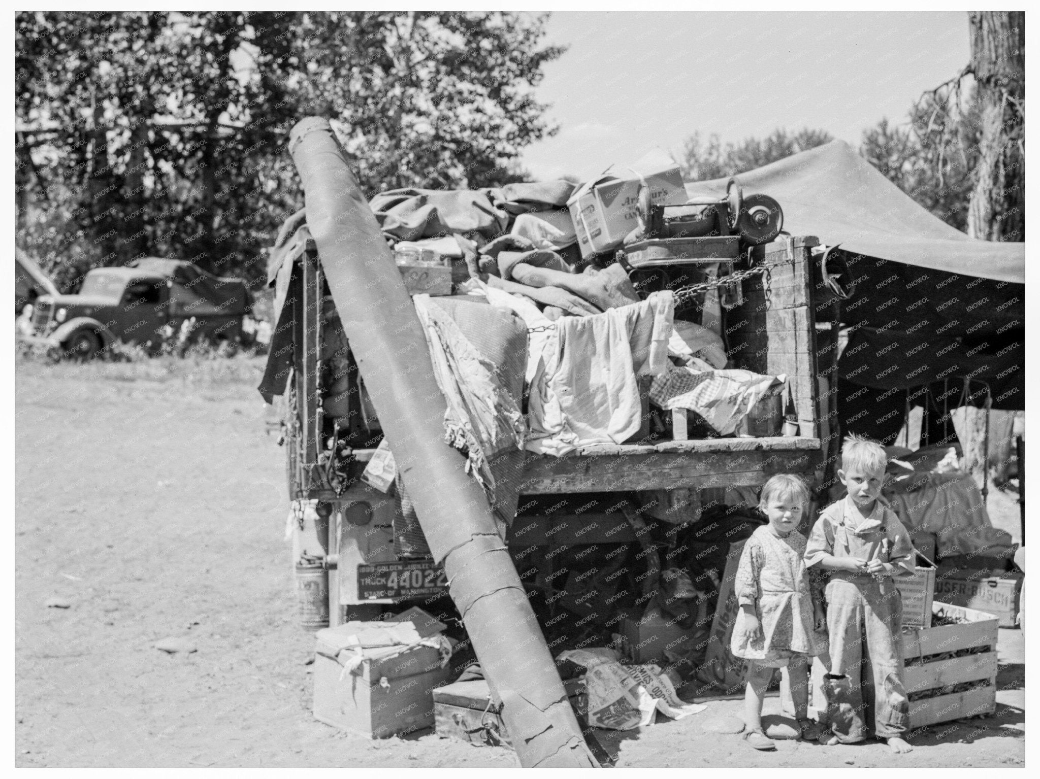 Migratory Children in Yakima Valley August 1939 Photo - Available at KNOWOL