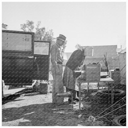 Migratory Laborers in Carrot Puller Camp California 1939 - Available at KNOWOL