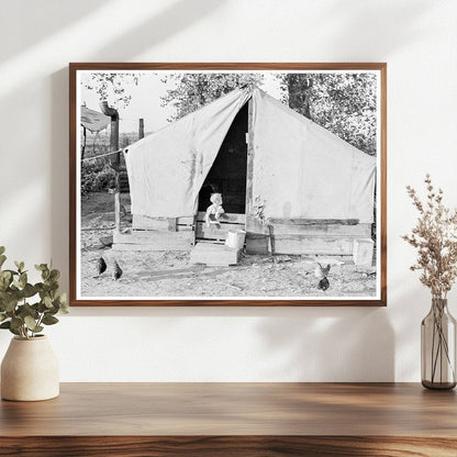 Migratory Orange Pickers Camp Exeter California 1936 - Available at KNOWOL