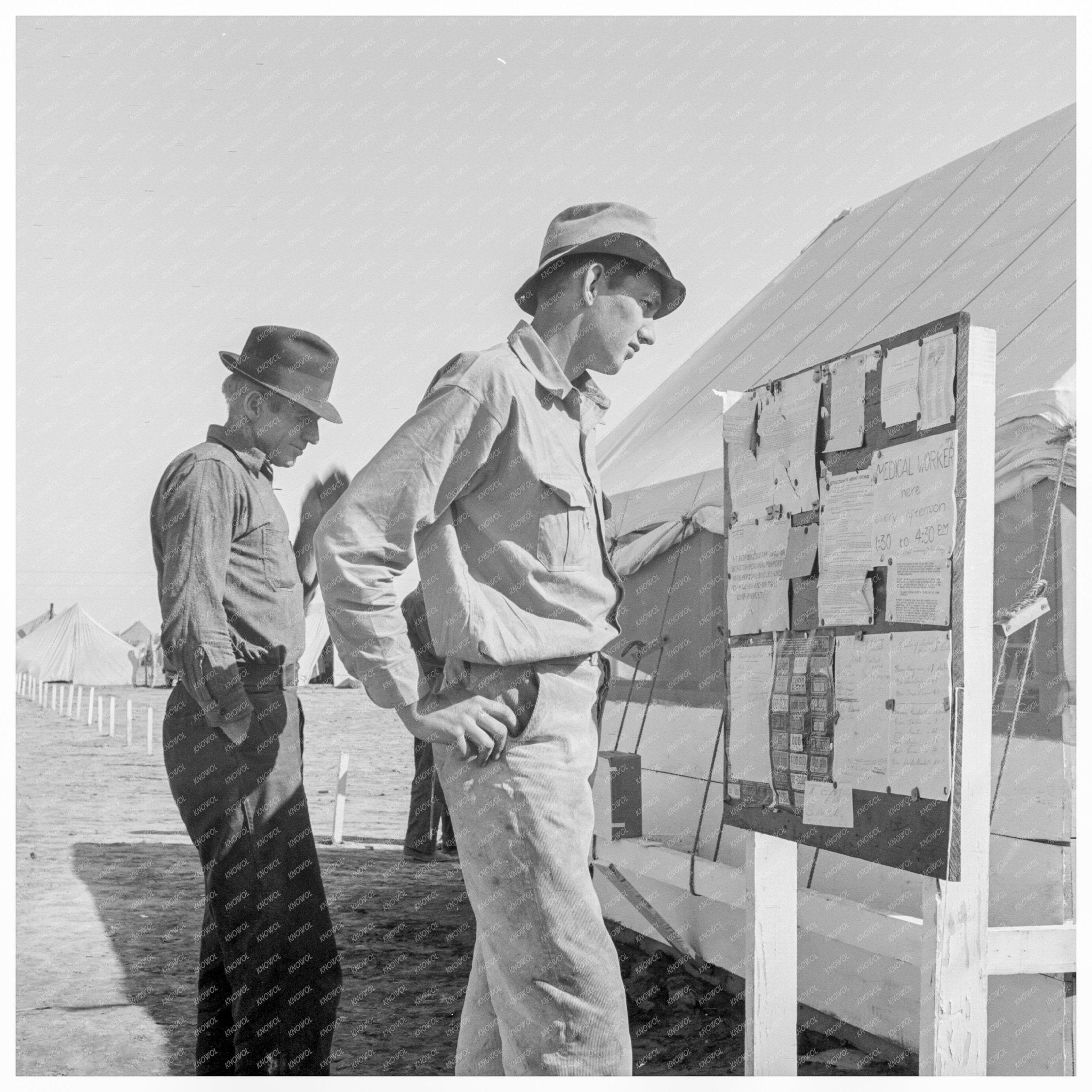 Migratory Workers at Labor Camp February 1939 - Available at KNOWOL