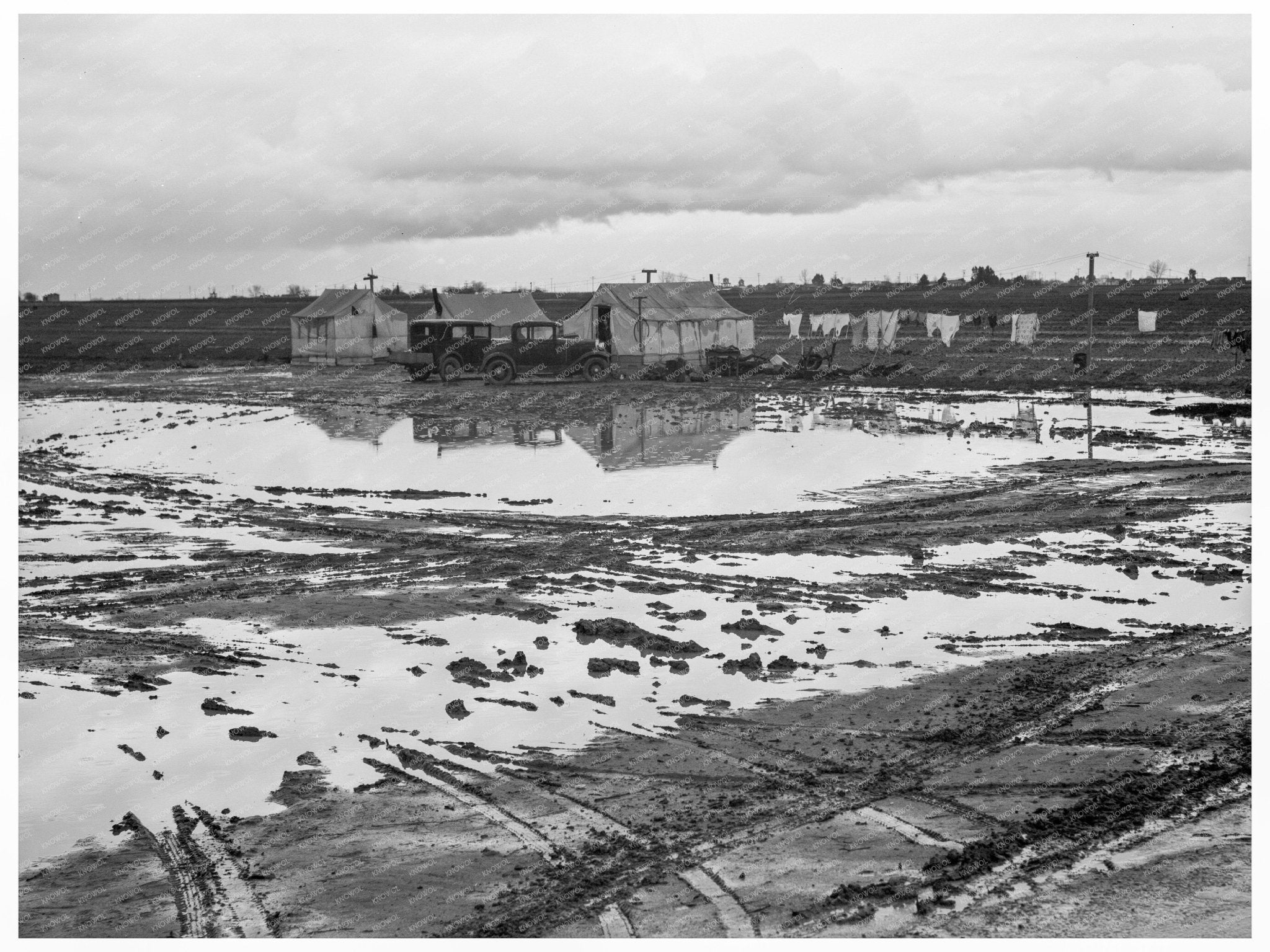 Migratory Workers in Winter Quarters Kern County 1939 - Available at KNOWOL