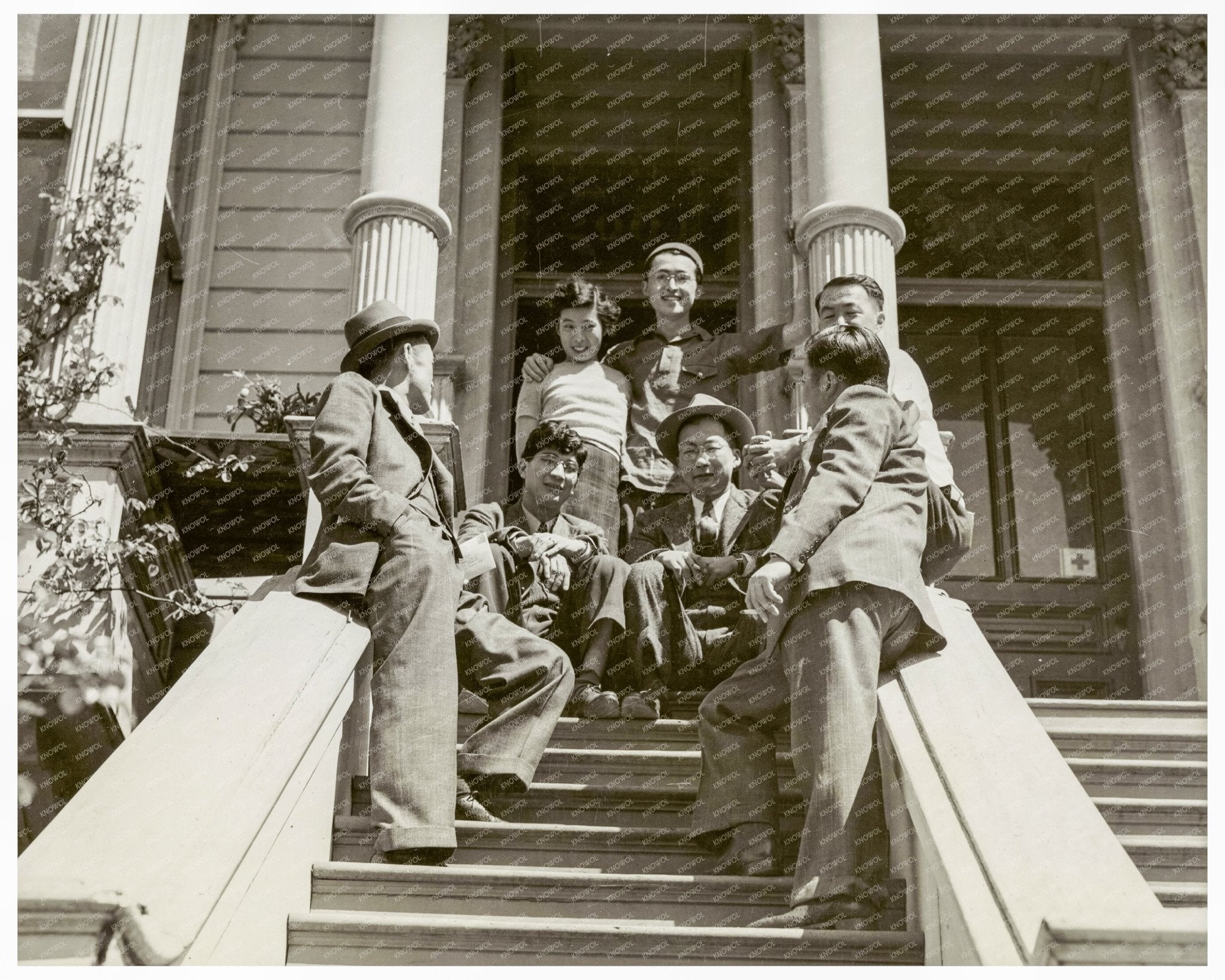 Mike Masaoka and Friends Before Evacuation 1942 - Available at KNOWOL