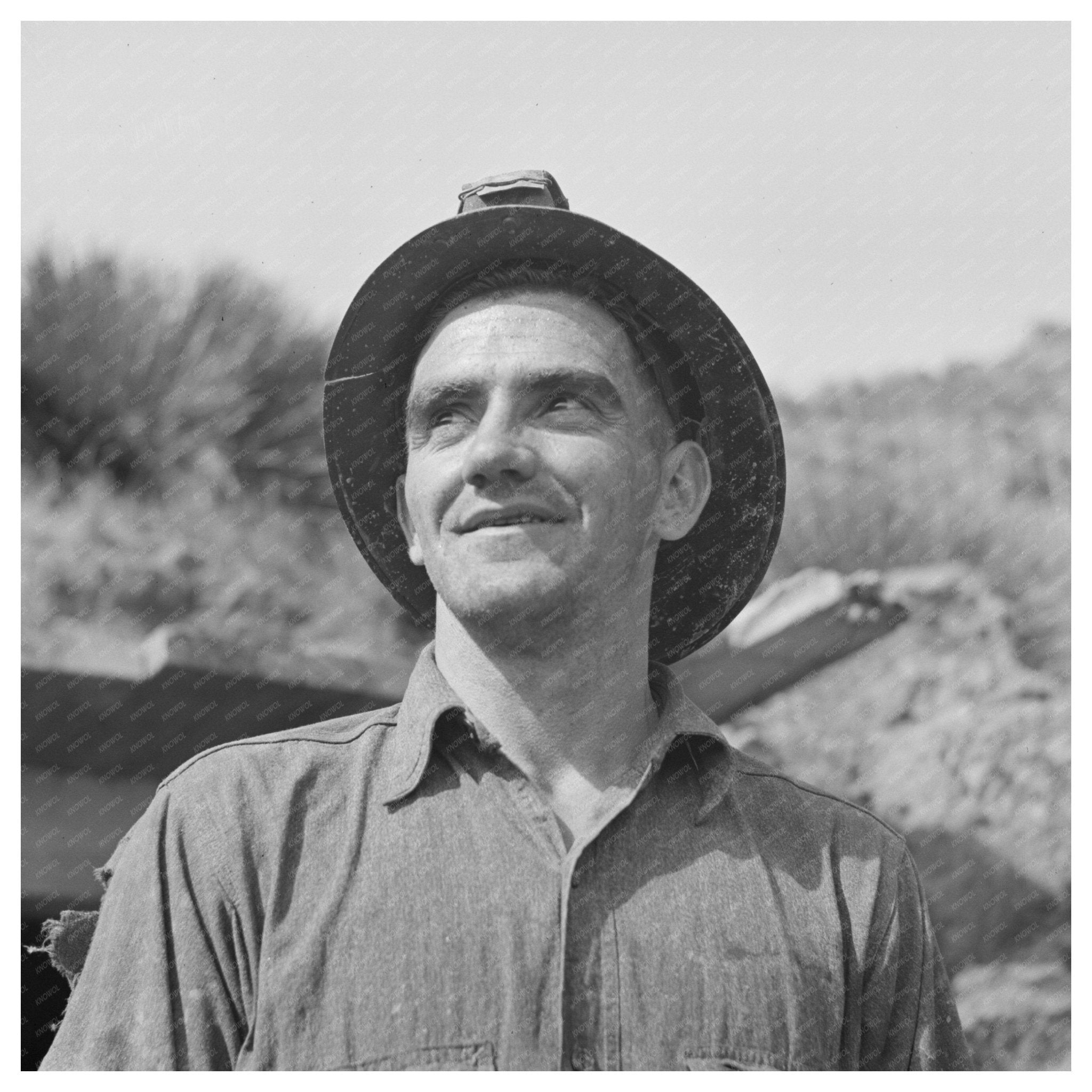 Miner at Tungsten Chief Mine Kern County May 1942 - Available at KNOWOL