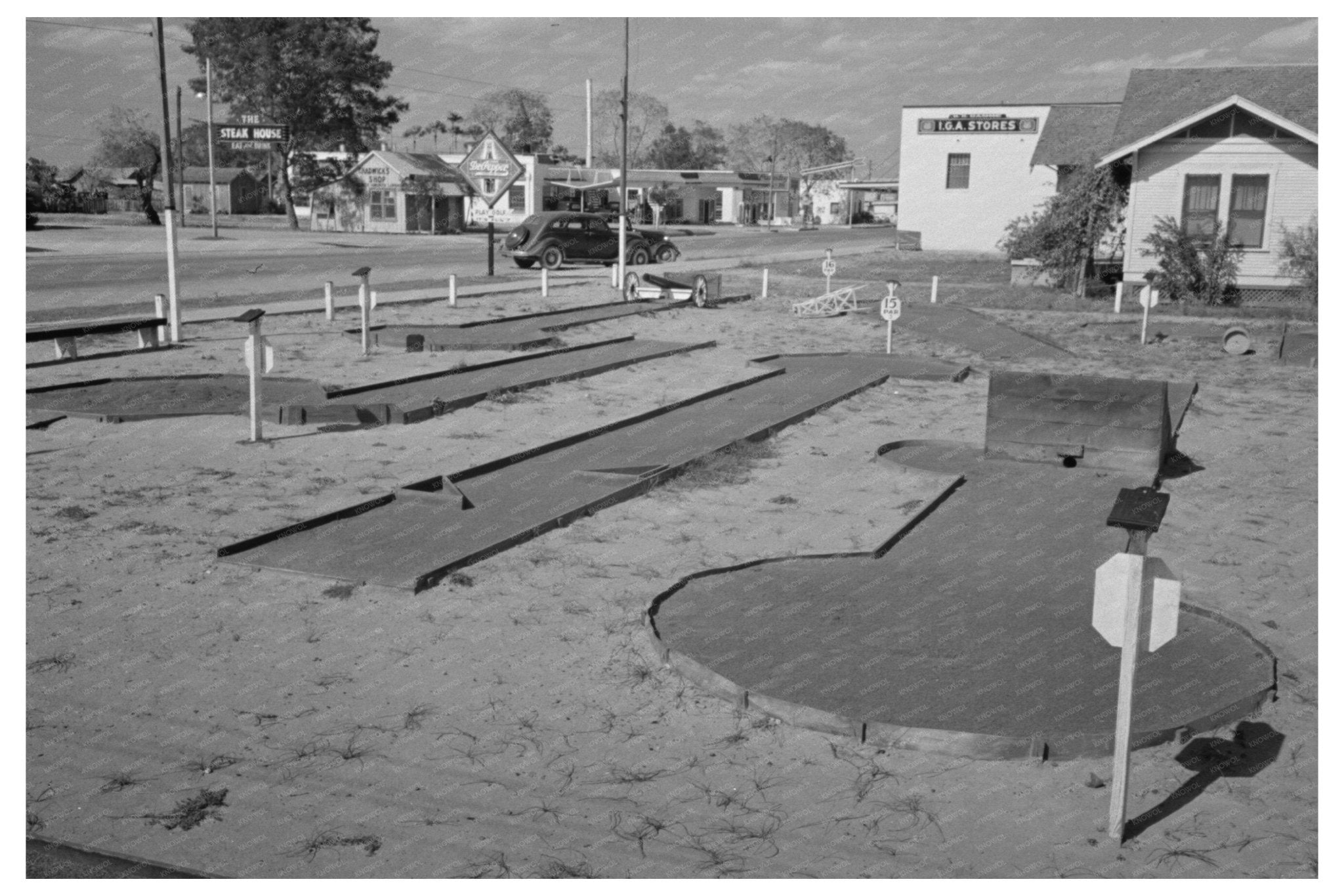 Miniature Golf Course in McAllen Texas 1939 - Available at KNOWOL