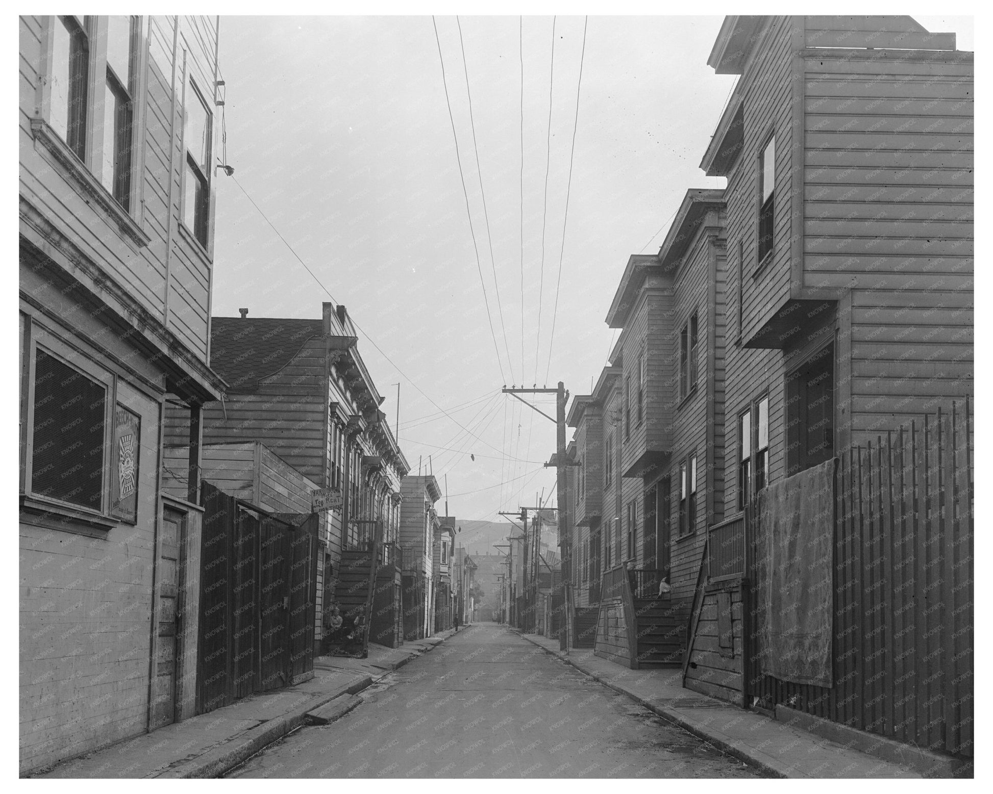 Mission District San Francisco 1936 Vintage Image of Migrant Families During Great Depression - Available at KNOWOL