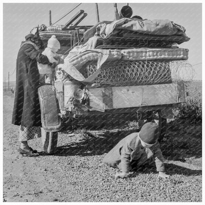 Missouri Family Migrating on Highway 99 February 1937 - Available at KNOWOL