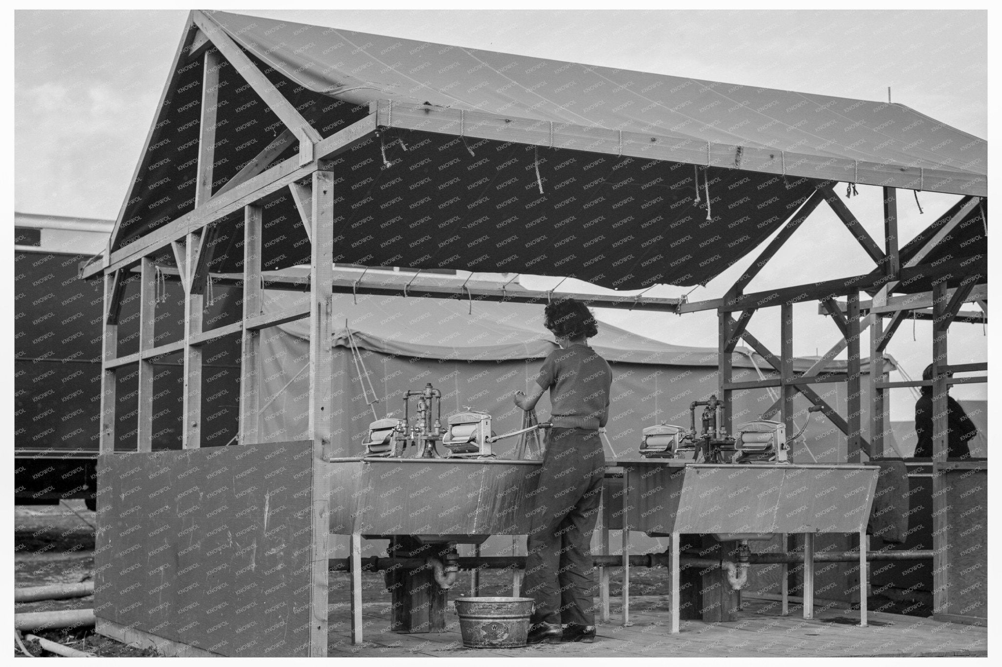 Mobile Laundry Unit in Merrill Oregon 1939 - Available at KNOWOL