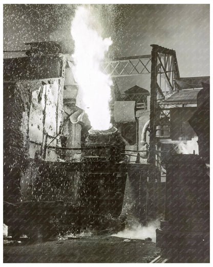 Molten Iron Transformed into Steel in Bessemer Converter Youngstown Ohio November 1941 - Available at KNOWOL