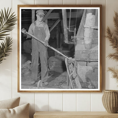 Molten Zinc Flowing from Furnace at Eagle - Picher Plant 1943 - Available at KNOWOL