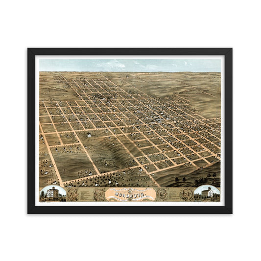 Monmouth IL 1869 Framed poster - Available at KNOWOL