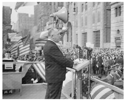 Monsignor Cashin at D - Day Rally New York June 6 1944 - Available at KNOWOL