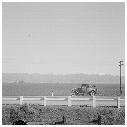 Monterey County Fields with Snow - Capped Mountains 1939 - Available at KNOWOL