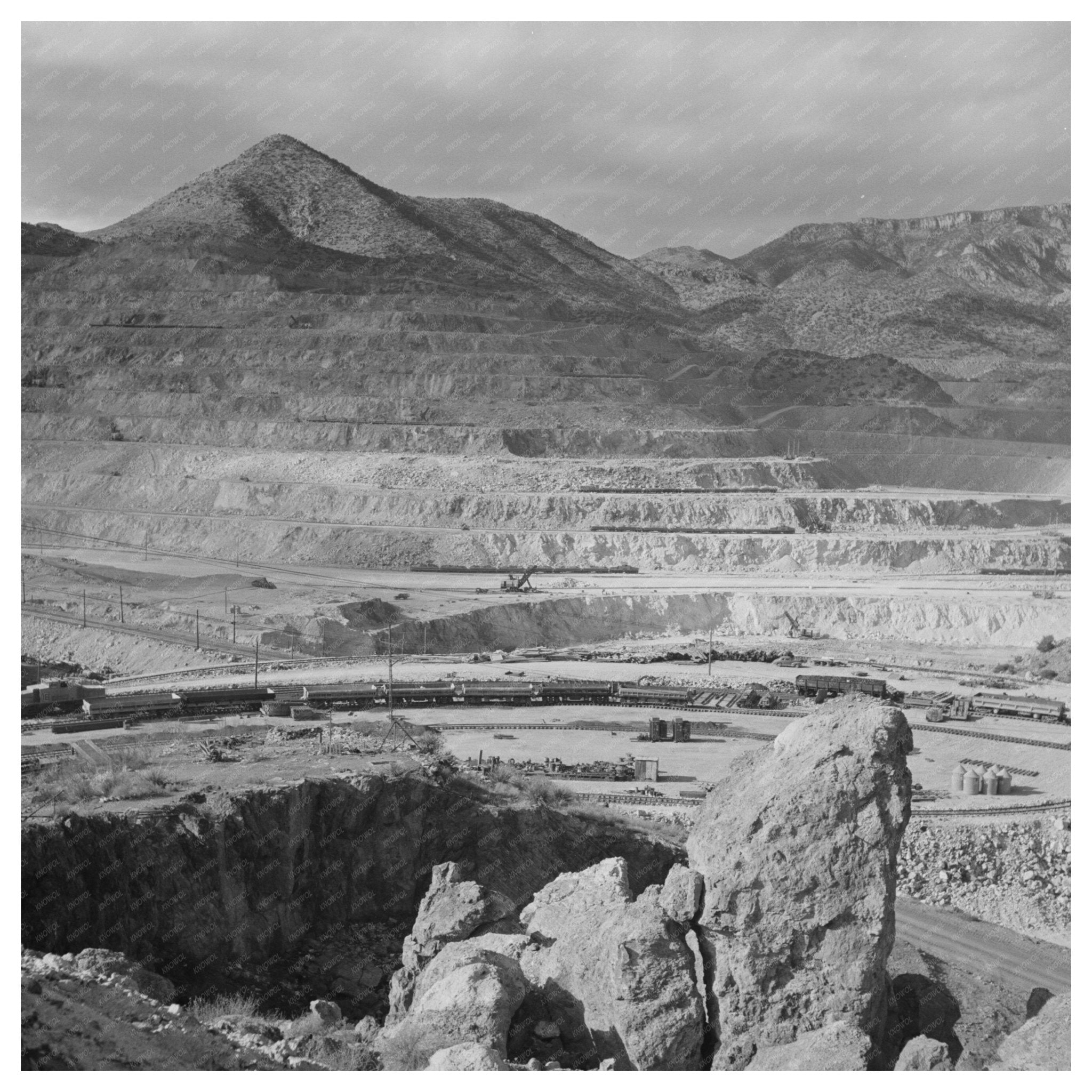 Morenci Arizona Open - Pit Copper Mine Operations 1955 - Available at KNOWOL