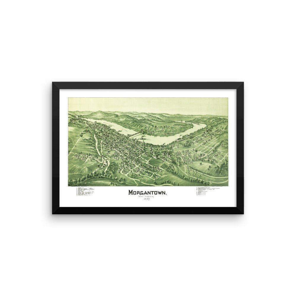 Morgantown, WV 1897 Framed - Available at KNOWOL