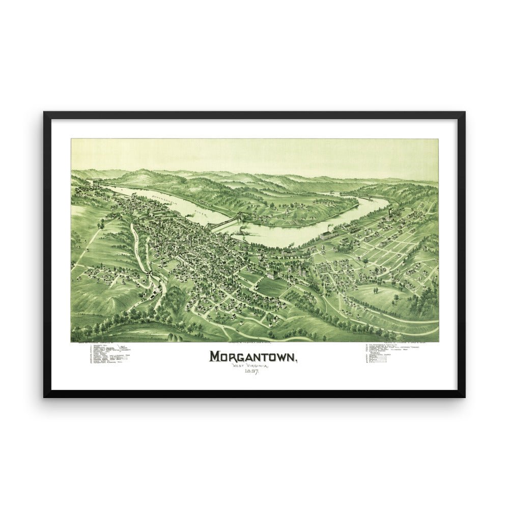 Morgantown, WV 1897 Framed - Available at KNOWOL