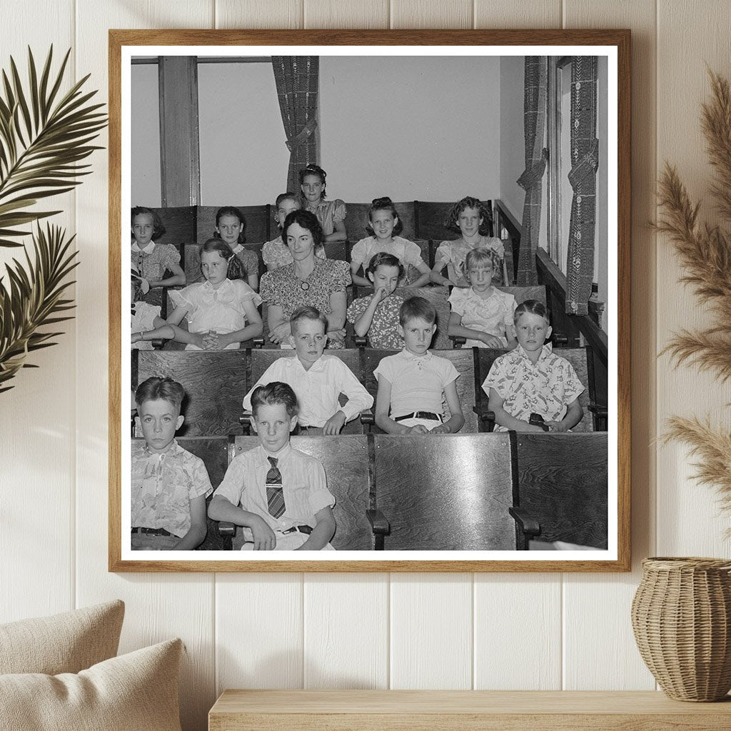 Mormon Children at Church in Mendon Utah August 1940 - Available at KNOWOL