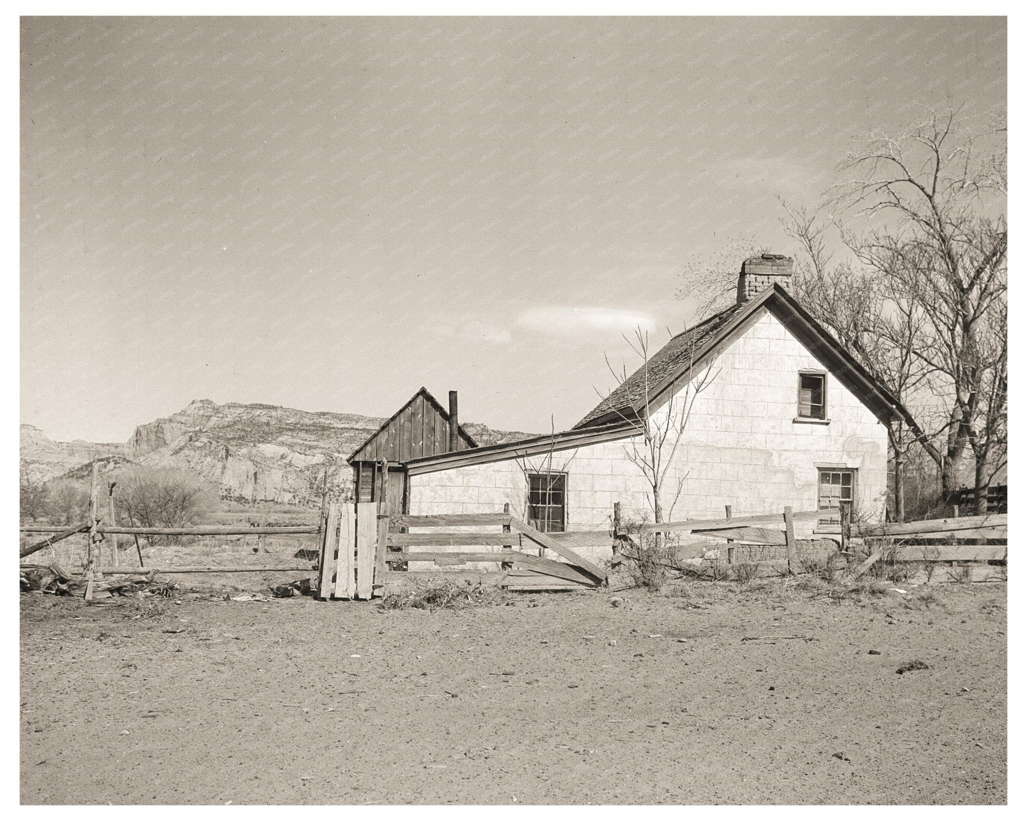 Mormon Village Home Escalante Utah April 1936 Vintage Photo - Available at KNOWOL
