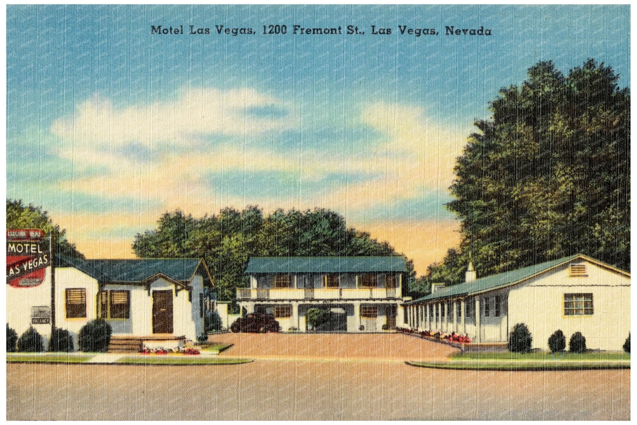 Motel Las Vegas Vintage Postcard 1930 - 1945 - Available at KNOWOL