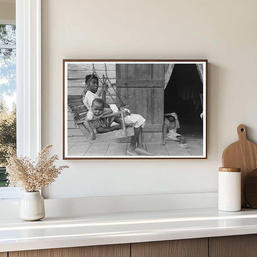 Mother and Children on Porch Paulina Louisiana 1938 - Available at KNOWOL