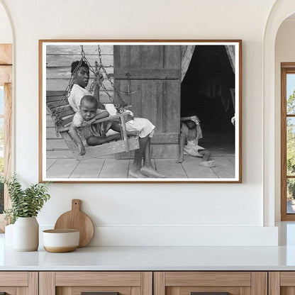 Mother and Children on Porch Paulina Louisiana 1938 - Available at KNOWOL