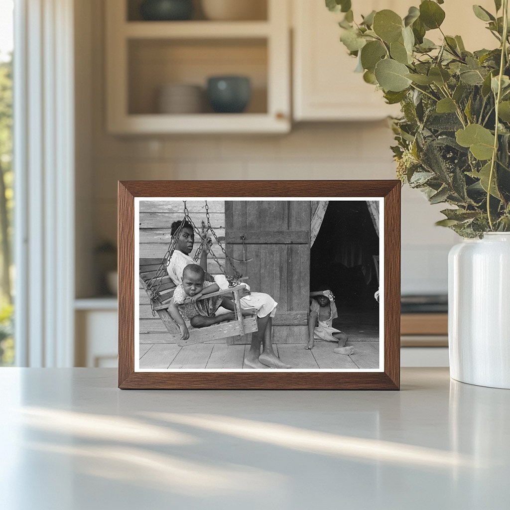 Mother and Children on Porch Paulina Louisiana 1938 - Available at KNOWOL