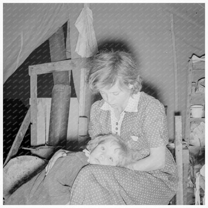 Mother and Daughter at Potato Pickers Camp 1939 - Available at KNOWOL