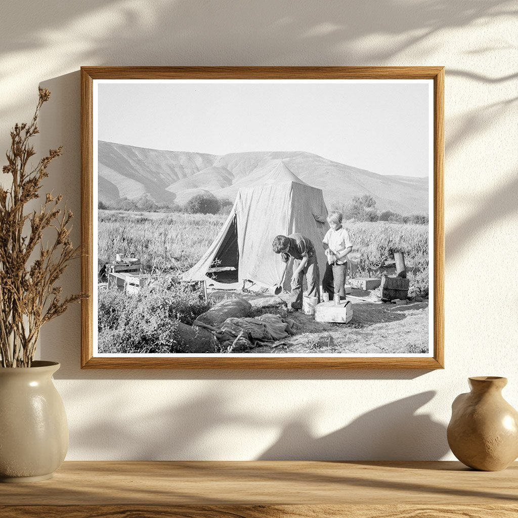 Mother and Sons Picking Pears Yakima Valley 1939 - Available at KNOWOL