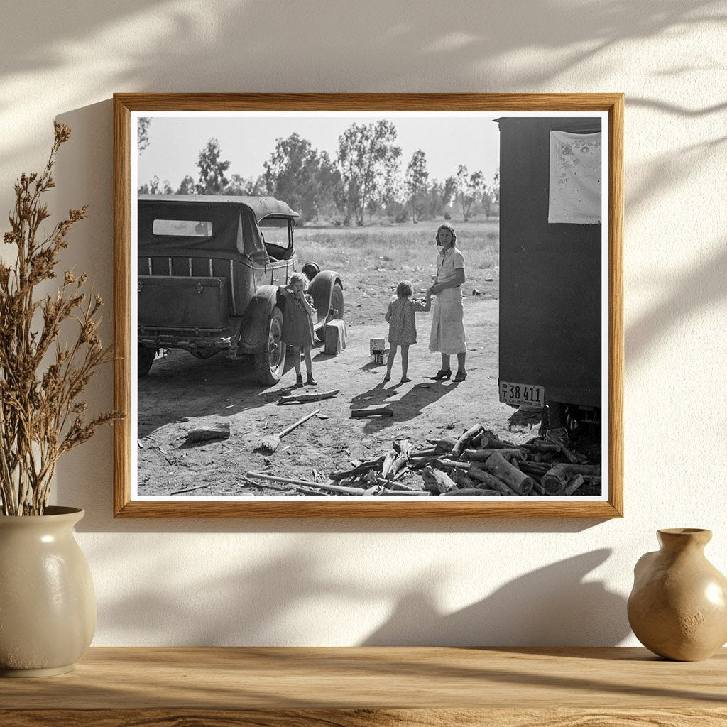 Mother Picking Cotton in Fresno 1936 - Available at KNOWOL