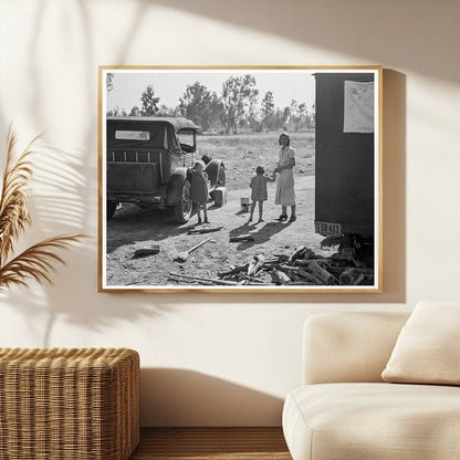 Mother Picking Cotton in Fresno 1936 - Available at KNOWOL