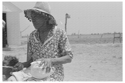 Mother with Knife and Cabbage on Missouri Farm 1938 - Available at KNOWOL