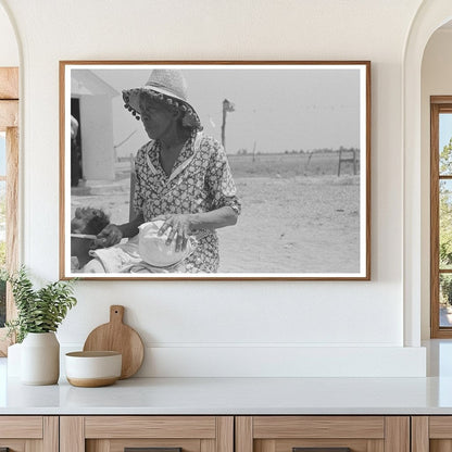 Mother with Knife and Cabbage on Missouri Farm 1938 - Available at KNOWOL