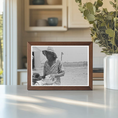 Mother with Knife and Cabbage on Missouri Farm 1938 - Available at KNOWOL