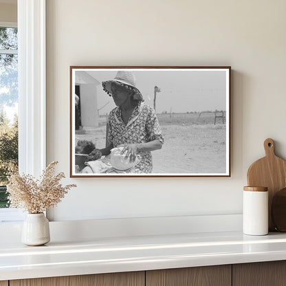 Mother with Knife and Cabbage on Missouri Farm 1938 - Available at KNOWOL