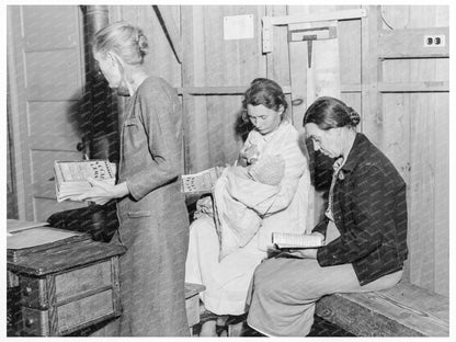 Mothers Club Hymn Singing in Arvin Camp California 1938 - Available at KNOWOL