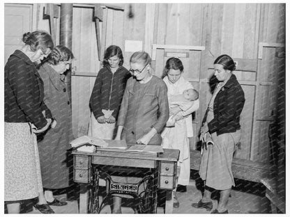 Mothers Club Meeting at Arvin Camp November 1938 - Available at KNOWOL