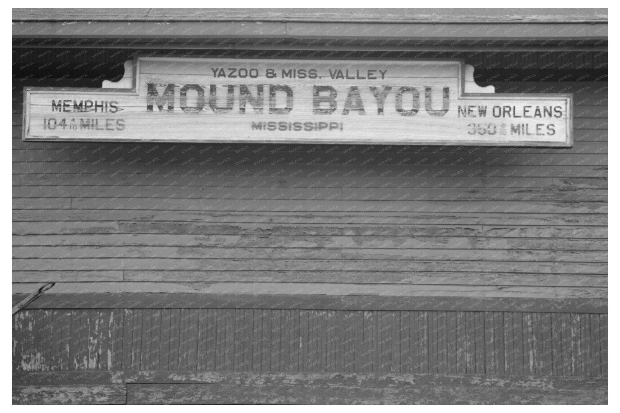 Mound Bayou Mississippi Railroad Station January 1939 - Available at KNOWOL