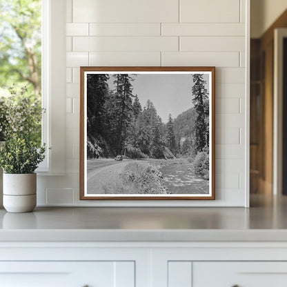 Mountain Stream by Highway Willamette National Forest 1942 - Available at KNOWOL