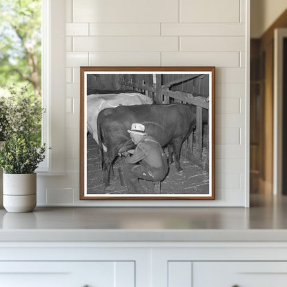 Mr. Bosley Milking Dual - Purpose Cows Baca County 1939 - Available at KNOWOL