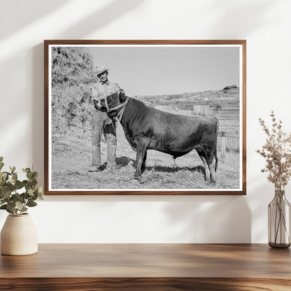 Mr. Botner and Co - Owned Bull in Nyssa Heights Oregon 1939 - Available at KNOWOL