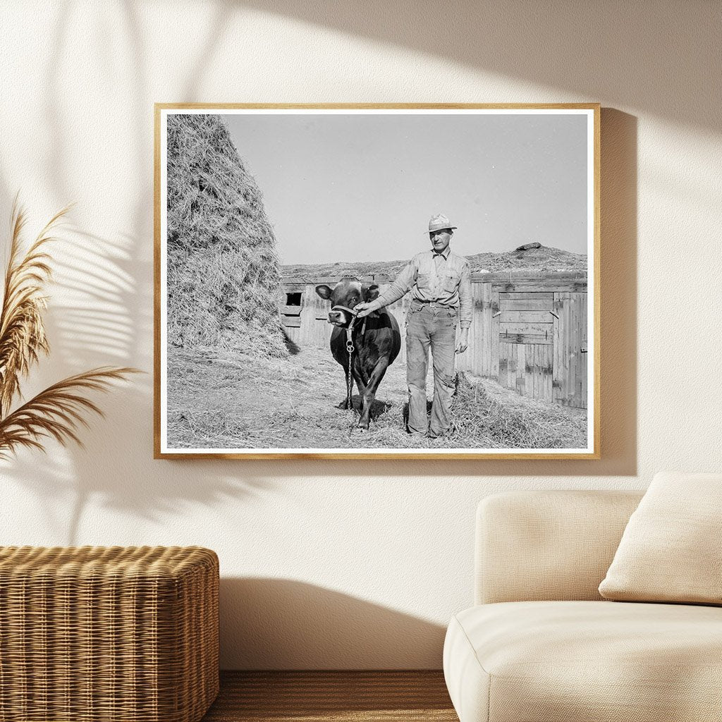 Mr. Botner with Bull in Oregon 1939 FSA Photo - Available at KNOWOL