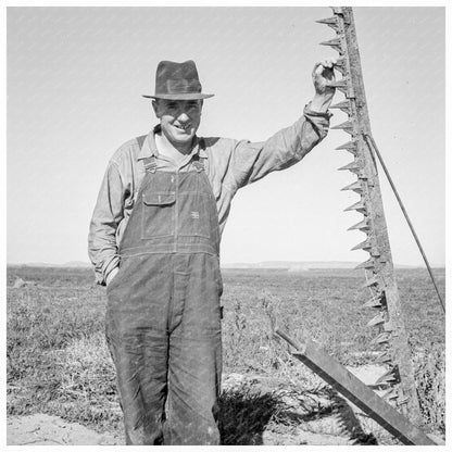 Mr. Browning Mowing Hay in Dead Ox Flat Oregon 1939 - Available at KNOWOL