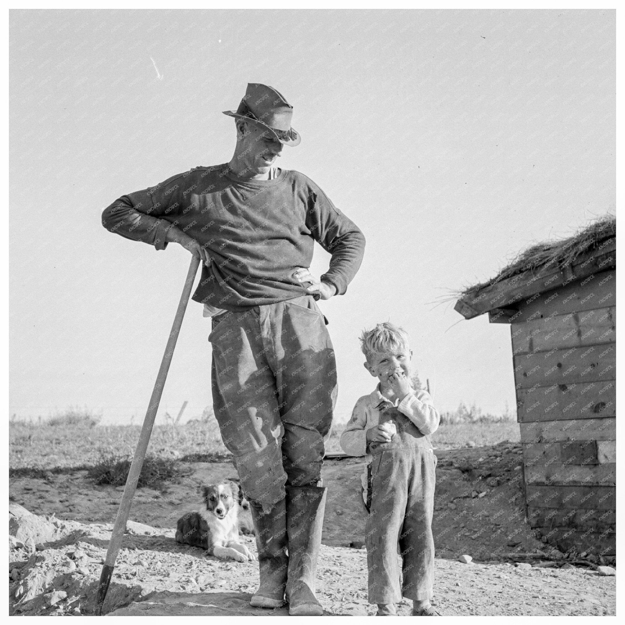 Mr. Dougherty with Child in Warm Springs Oregon 1939 - Available at KNOWOL