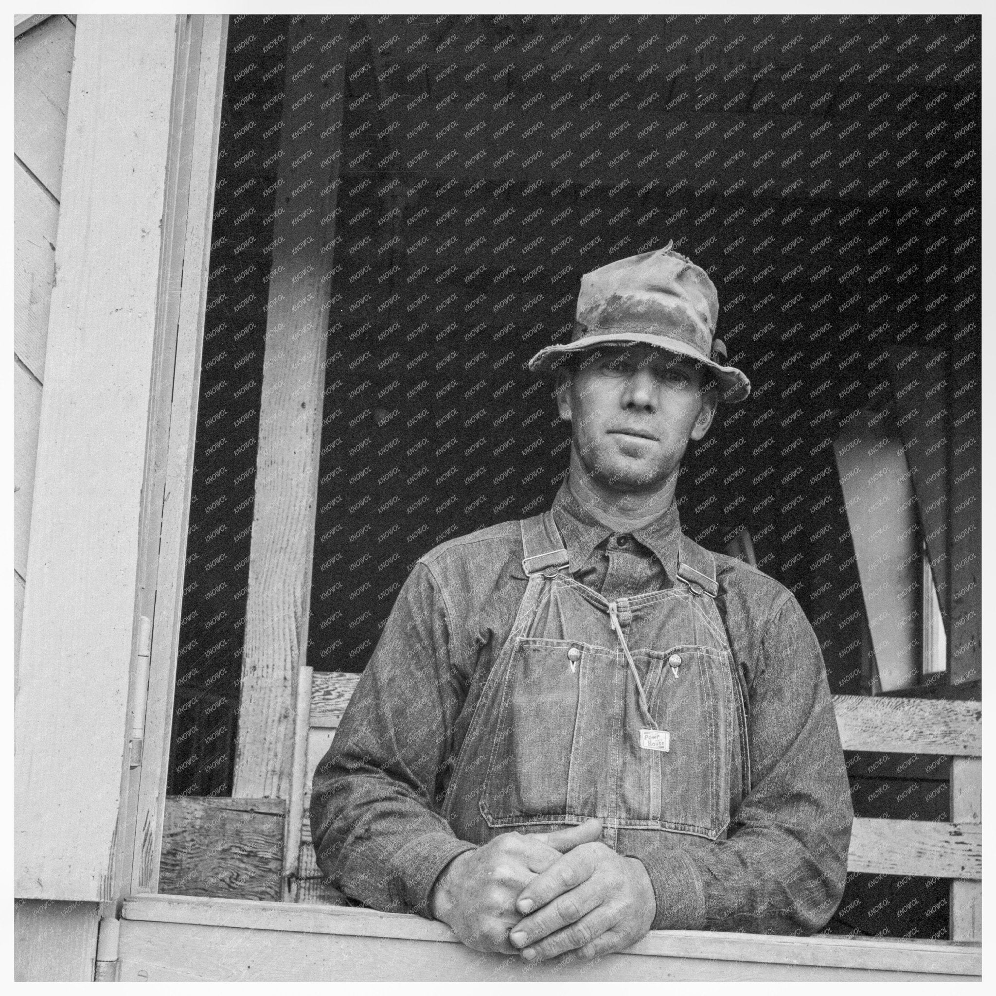 Mr. Granger in Doorway of New Barn Yamhill County 1939 - Available at KNOWOL