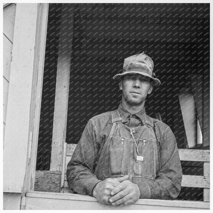 Mr. Granger in Doorway of New Barn Yamhill County 1939 - Available at KNOWOL