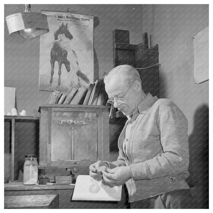 Mr. Relling Examining Tungsten Ore in Kingman Arizona 1943 - Available at KNOWOL